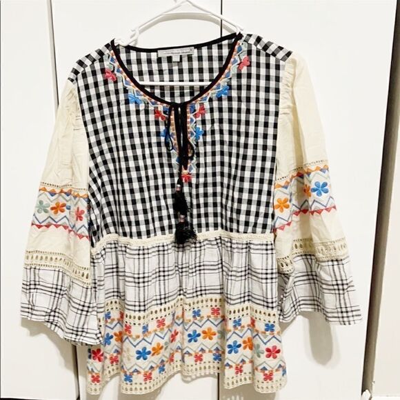 Anthropologie Daniel Rainn Penelope Embroidered Top Size L - Picture 4 of 8